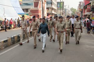 Raipur Police flag march