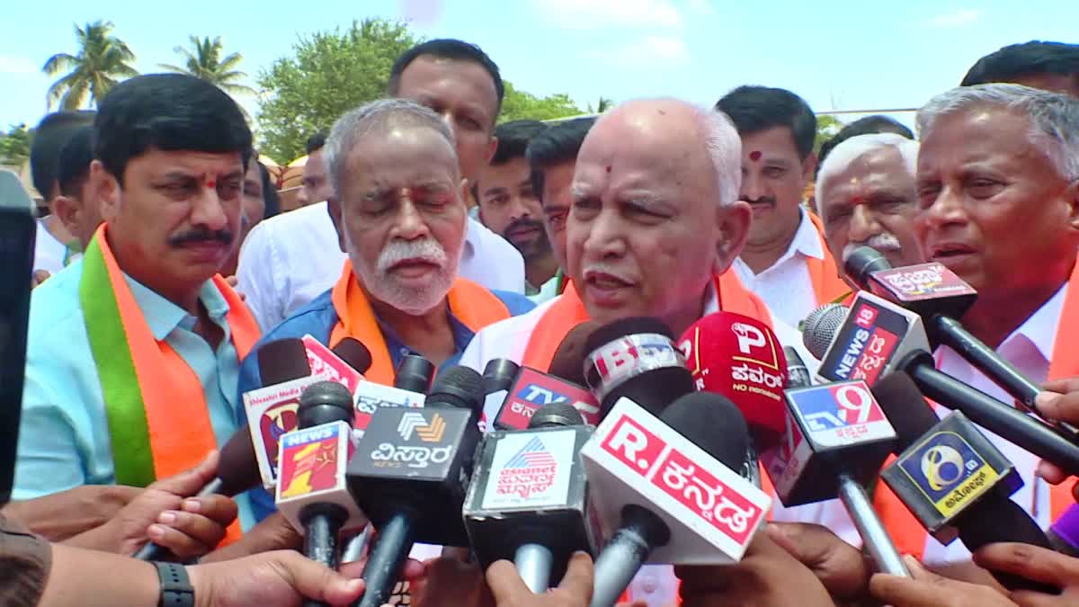 Former CM BS Yeddyurappa spoke to the media.