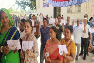 more votes were cast in cities than in rural areas in the 12 Lok Sabha constituencies of the first phase in rajasthan