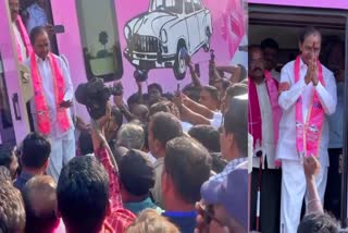 BRS Chief KCR Bus Yatra in Telangana