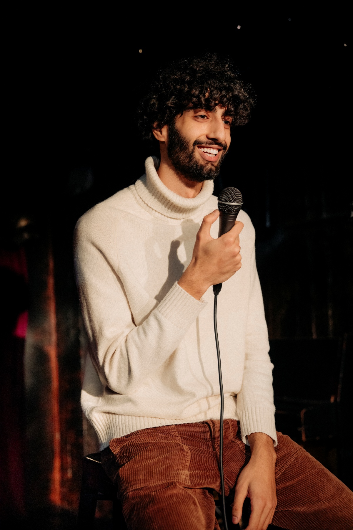 Man on stage