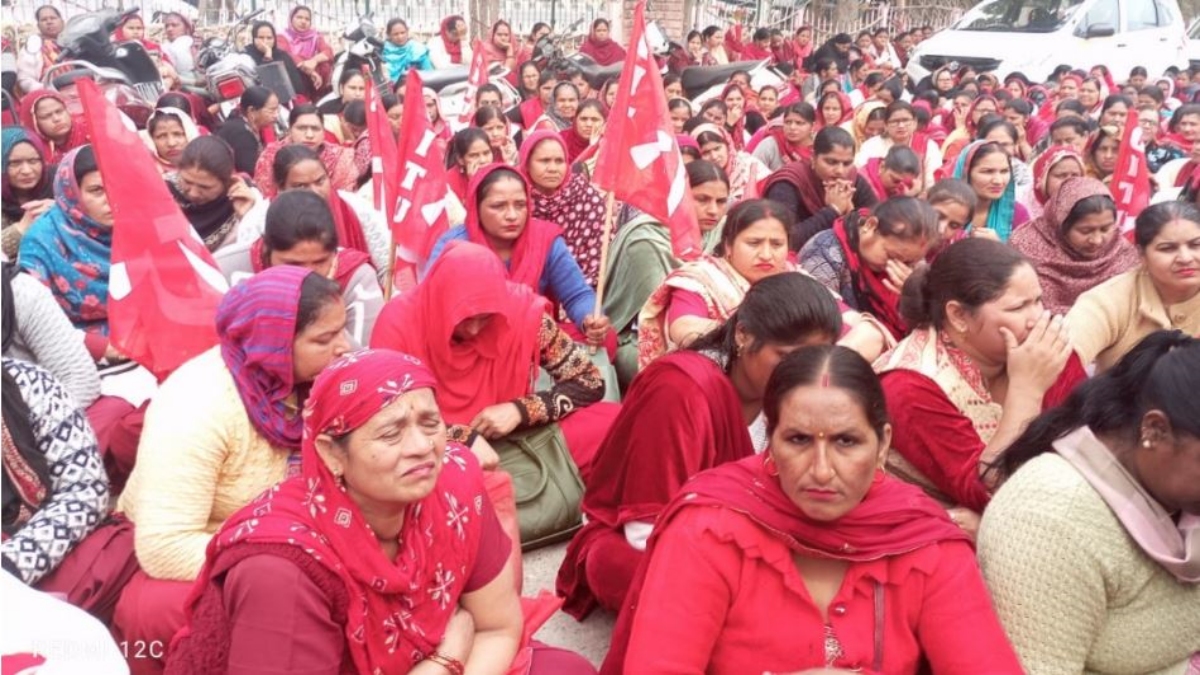 Asha Worker protest in haryana