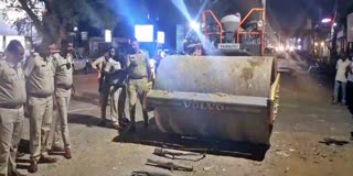 kadur-police-destroyed-the-noisy-bike-silencer-with-a-bulldozer