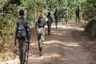 Security forces carry out searches during an anti-Naxal operation