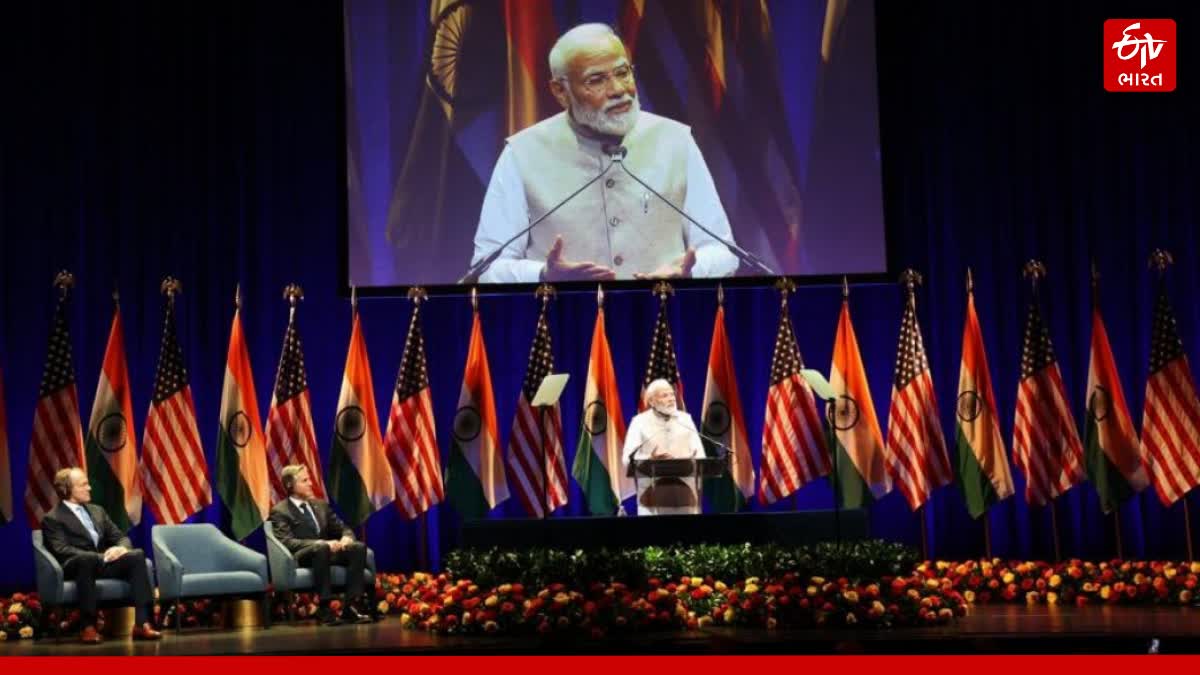 PM Modi US visit: PM મોદીએ અમેરિકામાં NRI સાથે વાત કરી, "આજે ભારતની તાકાત સમગ્ર વિશ્વના વિકાસને દિશા આપી રહી છે"