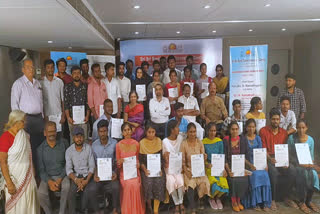 students Graduation ceremony free Technical training at sri sri rural talent innovation centre at Papanasam Thanjavur District