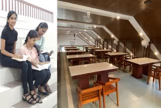 Kottayam CMS College Food court and library  സ്‌മാര്‍ട്ടായി സിഎംഎസ് കോളജ്  ഫൈവ് സ്റ്റാര്‍ കാന്‍റീനും ഓണ്‍ലൈന്‍ ലൈബ്രറിയും  സിഎംഎസ് കോളജ്  കോളജ് ലൈബ്രറി  ഓണ്‍ലൈന്‍ വായന  പുസ്‌തകങ്ങള്‍  ആഢംബര ഡൈനിങ്  ഭക്ഷണശാല