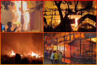 Tirupur khaderpet banian market fire accident Fifty shops gutted crores of rupees worth goods destroyed
