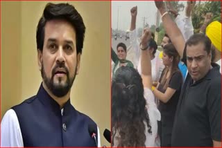 aap workers opposed anurag thakur