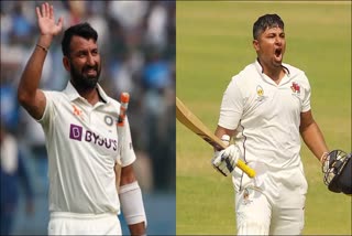 Cheteshwar Pujara and Sarfaraz Khan