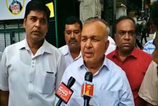 Minister Ramalinga reddy spoke to the media.