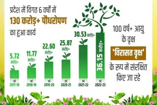 छह सालों में रोपे गए 130 करोड़ पौधे