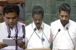 ലോക്‌സഭാംഗങ്ങളുടെ പ്രതിജ്ഞ  LOK SABHA MEMBERS OATH CEREMONY  കേരള എംപിമാരുടെ സത്യപ്രതിജ്ഞ  FIRST PARLIAMENT SESSION 2024