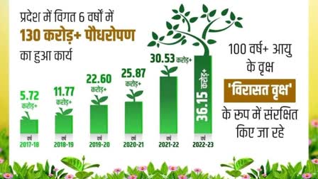 छह सालों में रोपे गए 130 करोड़ पौधे