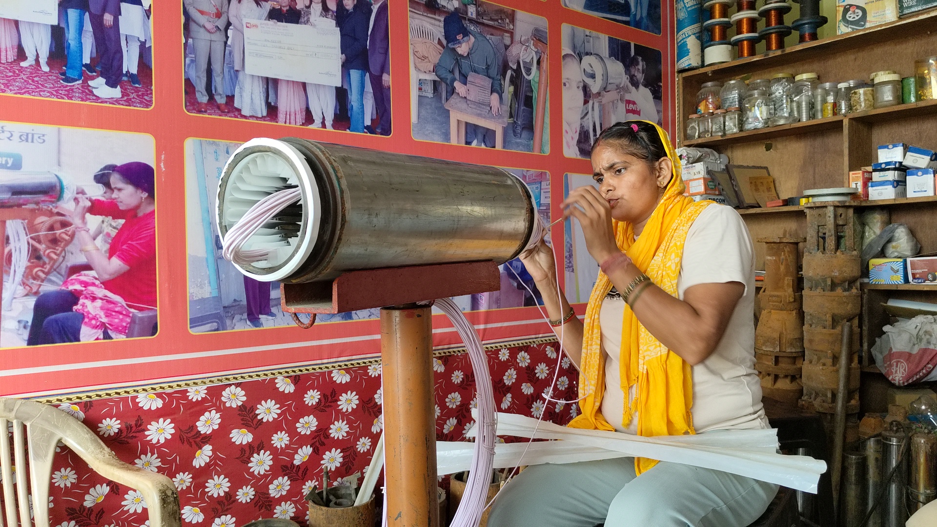 Success Story of Seema Malik from Kaithal Haryana First female motor winding mechanic with one kidney Repair Borewell Submersible Pumps
