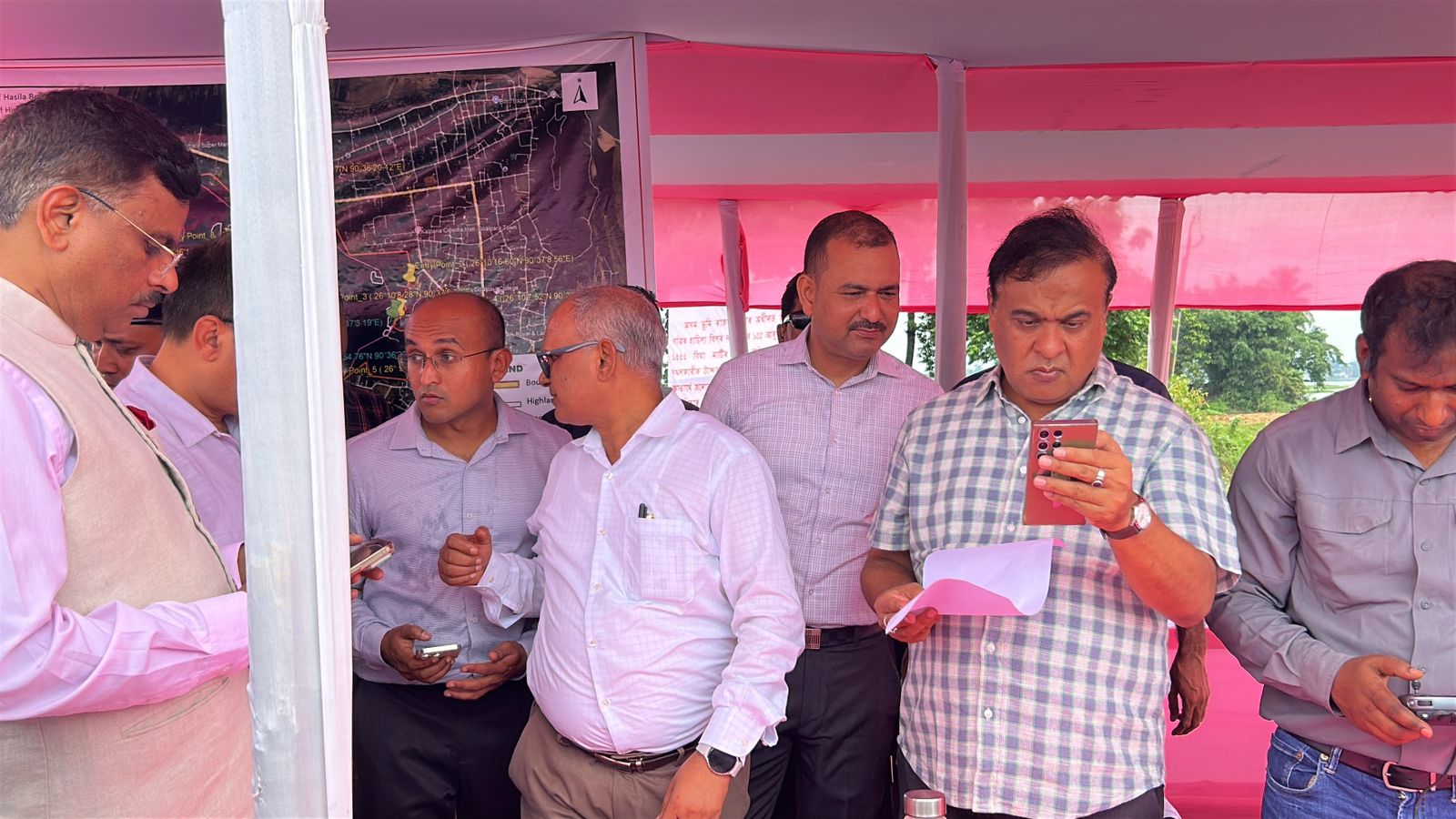 CM Himanta Biswa Sarma visited the site of eviction of the Hachila Bill in Goalpara