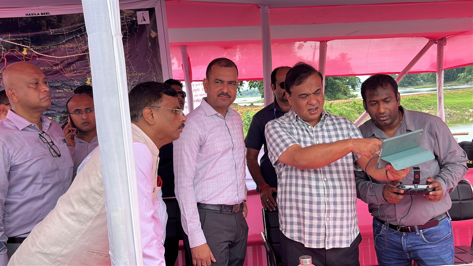 CM Himanta Biswa Sarma visited the site of eviction of the Hachila Bill in Goalpara