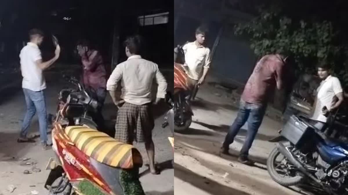 Hardoi policeman beaten youngman with shoes