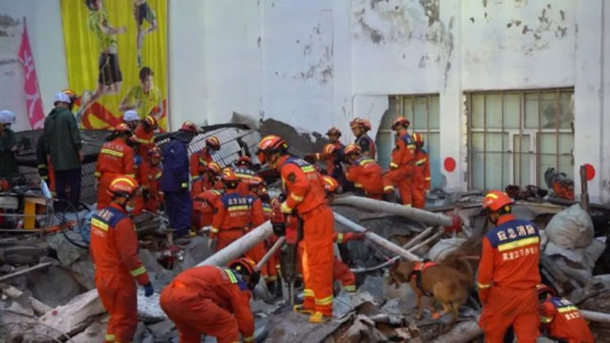 School Gym Roof Collapse In China