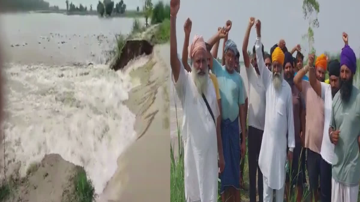 Due to the flood in Kapurthala, people are leaving their homes and going to safer places