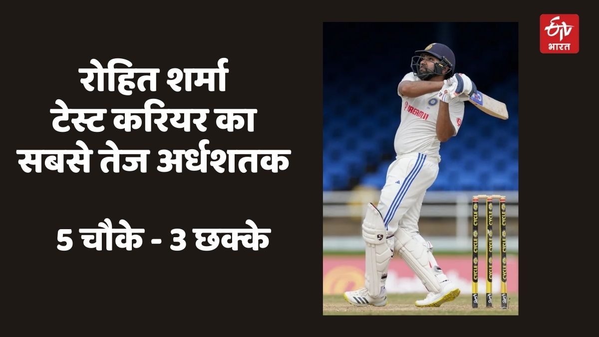 India vs West Indies Rohit Fastest Fifty