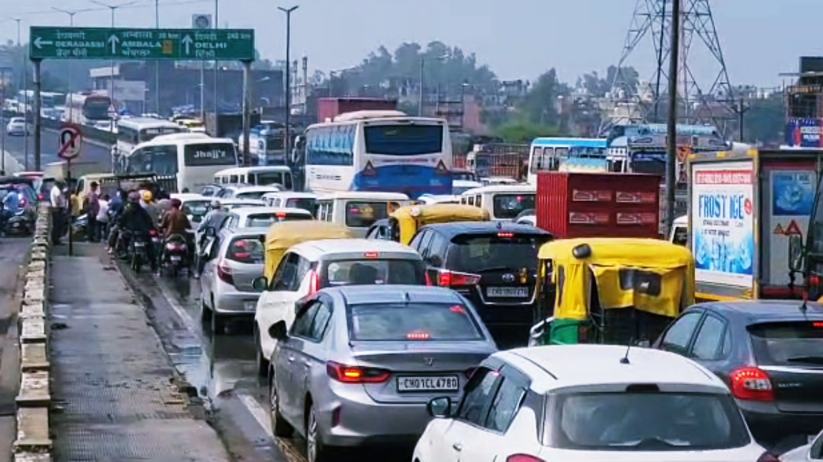 Ambala highway traffic jam