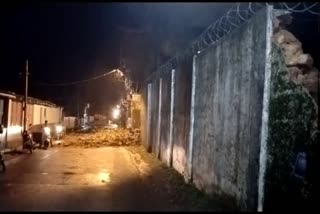 shivamogg rain jail wall collapsed