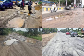 Roads Damaged in Telangana