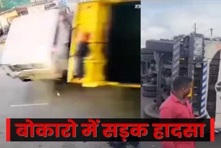 road accident in bokaro one person died after crushed by truck