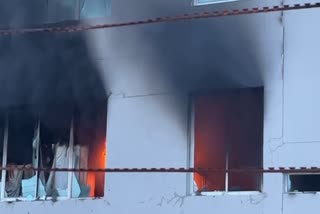 Fierce fire in textile factory in Noida
