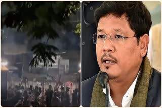 mob pelted stones at Meghalaya CM