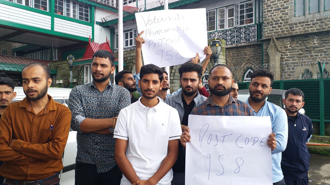 Drawing Teacher and Veterinary Pharmacist Protest in Shimla.