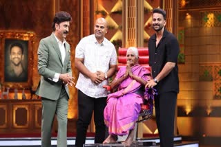 dhananjay with Grandmother Mallamma