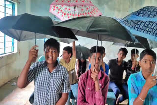 RAIN IN CLASSROOM IN GOVT SCHOOL