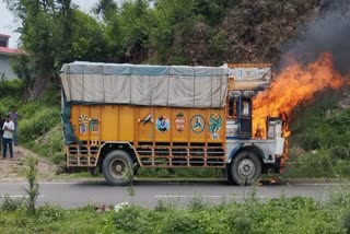 FIRE IN TRUCK