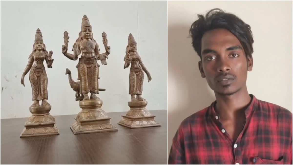 Theni temple statue