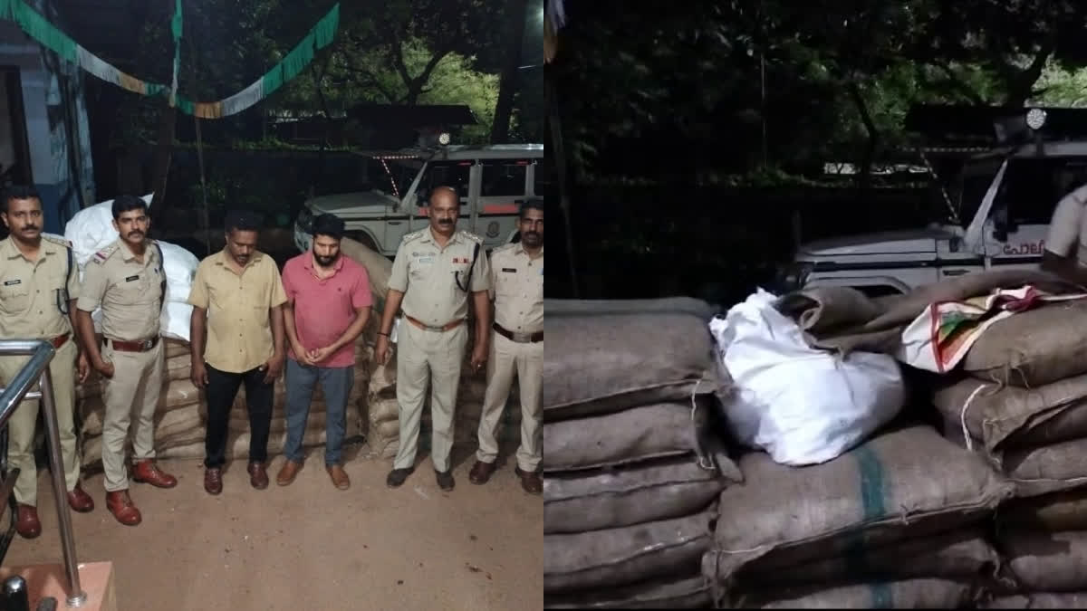 police arrest kumbala  prohibited tobacco  kerala police  kasarkod  exise department  നിരോധിത പുകയില ഉത്പന്നങ്ങൾ  കാസർകോട്  കേരളം  കുമ്പള സ്റ്റേഷൻ