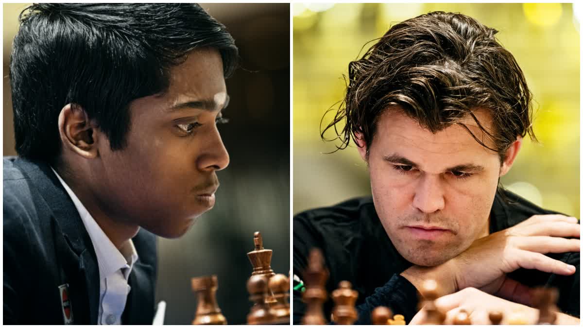 R Praggnanandhaa vs Magnus Carlsen Chess World Cup Tie breaks