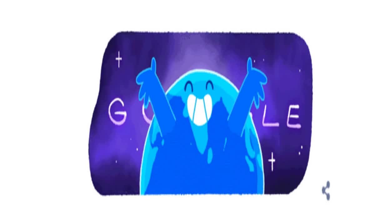 Etv BharatGoogle Doodle on Chandrayaan 3