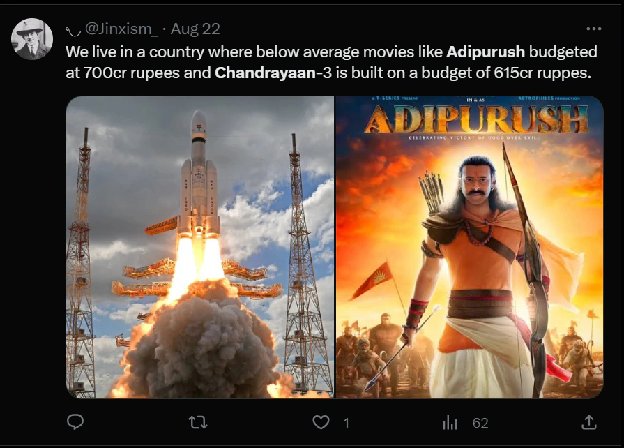 Adipurush as Chandrayaan-3