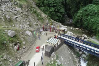 Bailey bridge inauguration at Anjaw