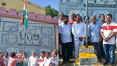 flag hosting in front of jagannath temple