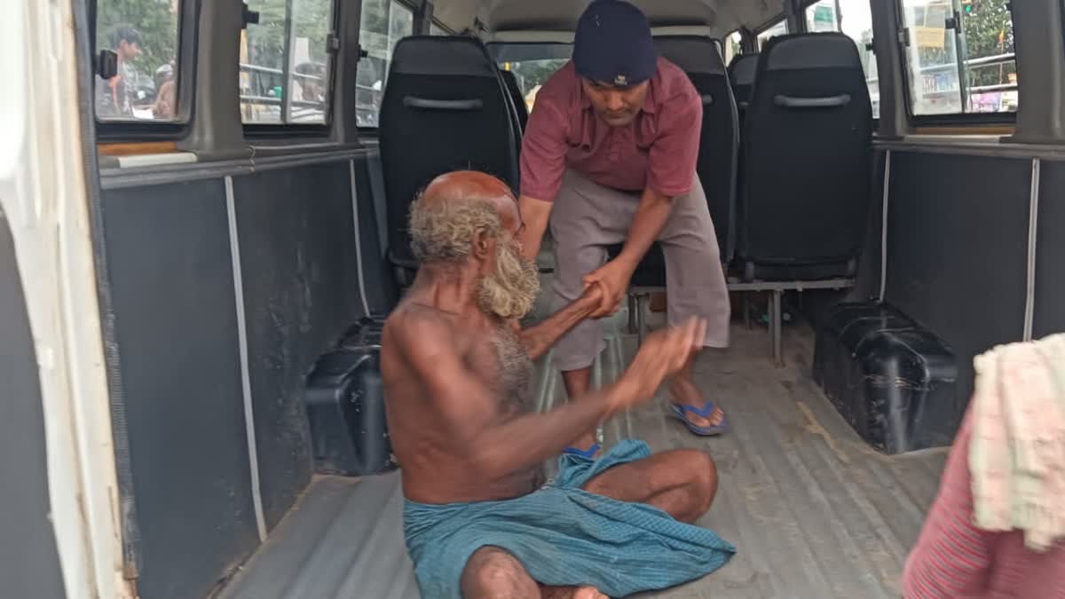 rescue of homeless old man