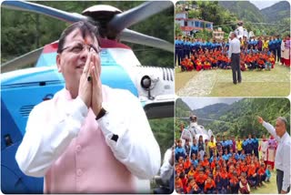 Heli pilot gave information about helicopter to children