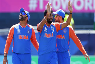 Rohit Sharma, Jasprit Bumrah and Virat Kohli