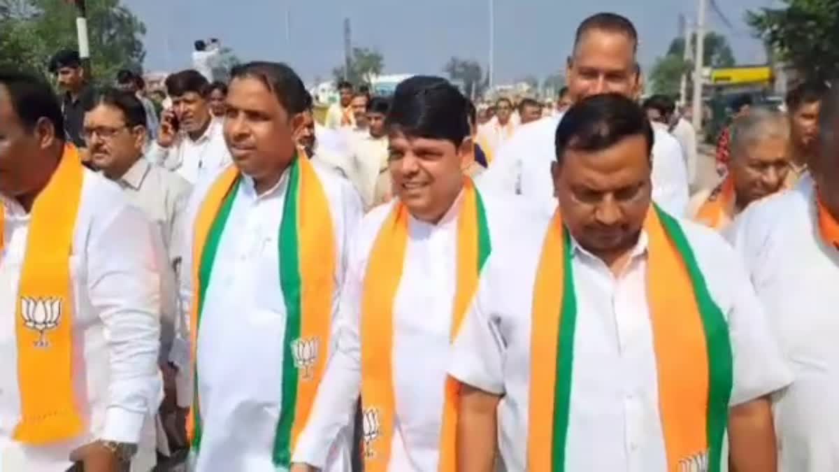 Peace March In Palwal Hodal BJP Leaders and workers