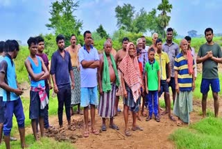 Villagers protest against construction of health center