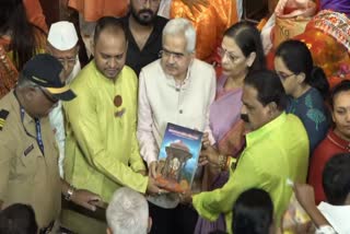 Mumbai RBI Governor Shaktikanta Das arrives to visit Lalbaugcha Raja