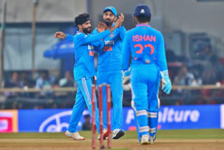 India thrashed Australia in the second ODI match at Holkar Cricket Stadium in Indore on Sunday thus sealing the three-match series. Team India batters ripped apart Aussie bowlers in the first innings posting a huge total of 399 with Shreyas Iyer and Shubman Gill notching up tons while KL Rahul and Suryakumar Yadav hit quickfire half-centuries.