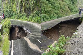 Landslide on National Highway